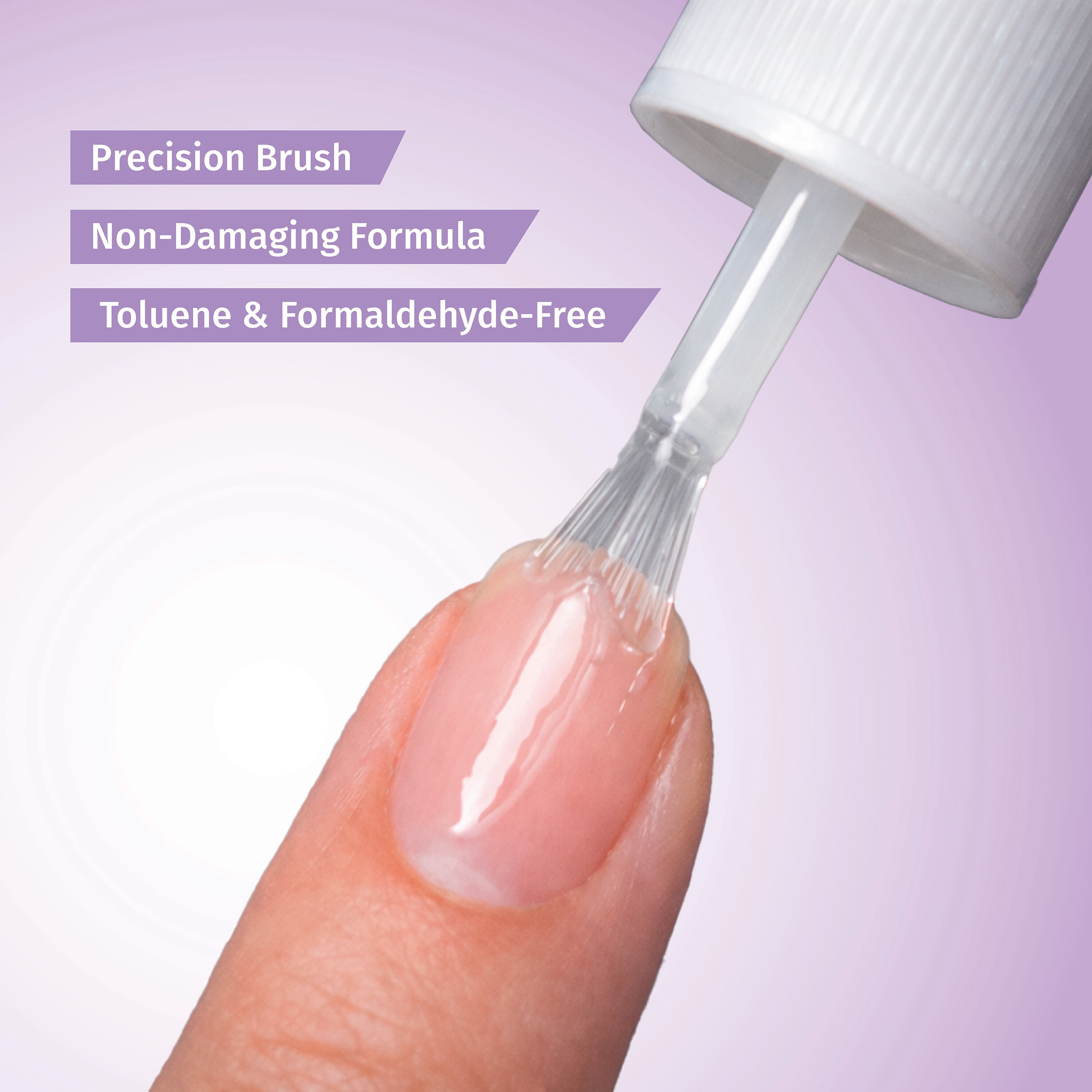 Salon Perfect Brush On Nail Glue for Press On, Acrylic, Artificial Fake Nails, Brush On, Quick Dry, 8ml
