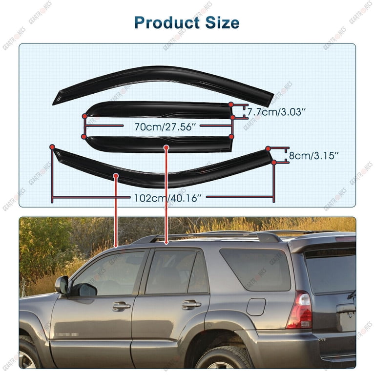 Window Vent Visor For Toyota Sienna 2004-2009 JDM Wavy Sun Rain Guards