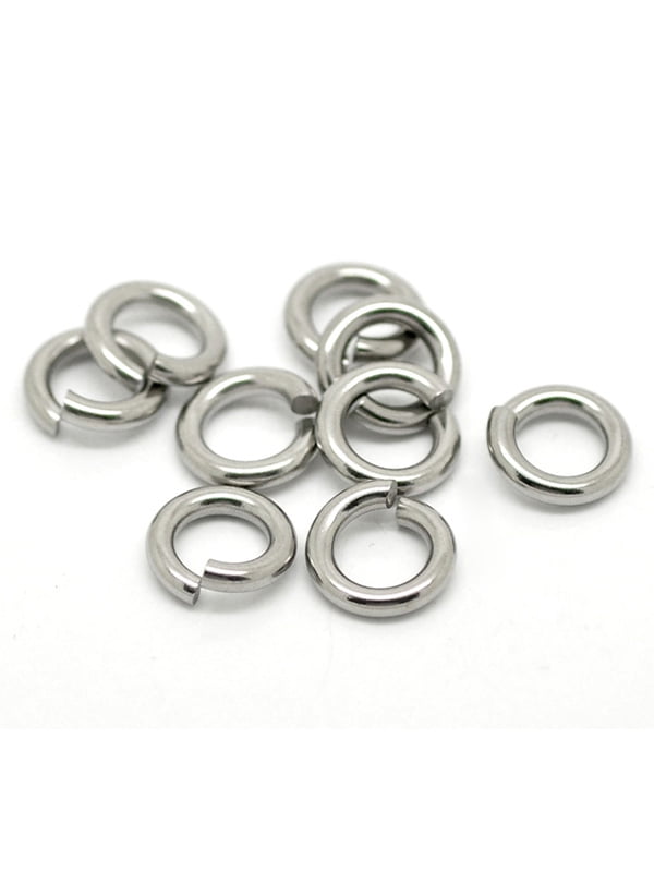 3/8 100PCS Silver Tone Stainless Steel Open Jump Rings Findings 10mm