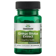 Swanson Ginkgo Biloba Extract 60 mg 30 Capsules