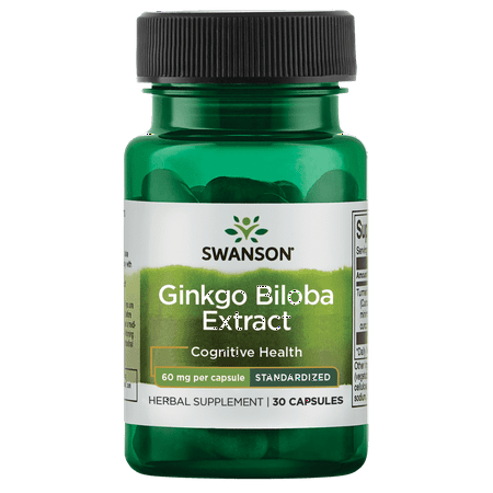 Swanson Ginkgo Biloba Extract 60 mg 30 Capsules