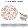 thumbnail image 6 of Pink Baseball Game Snacks Pattern Round Fitted Tablecloth with Elastic Edge,Dining Table Cover Waterproof,Outdoor Round Tablecloth for Camping,Dining,Indoor and Outdoor, 6 of 7