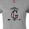 thumbnail image 4 of Inktastic Letter G Monogram Tribal Arrow Women's T-Shirt, 4 of 5