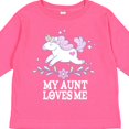 thumbnail image 4 of Inktastic My Aunt Loves Me Unicorn Girls Long Sleeve Toddler T-Shirt, 4 of 5