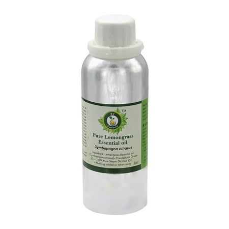 R V Essential Pure Lemongrass Essential Oil 630ml (21oz)- Cymbopogon Citratus (100% Pure and Natural Steam Distilled)