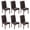 Dark Brown, variant on CONCETTA 2 Nailhead Trim Parsons Chairs, Wood Legs, Linen Upholstery, Elegant Chair Set, Gray