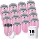thumbnail image 1 of Remagr - Juego de 16 vasos de vino de acero inoxidable de 12 onzas aislados al aspiradora, juego de tazas de vino de doble pared de acero inoxidable, 1 of 7