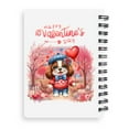 thumbnail image 2 of Happy Valentine’s Day Adorable English Springer Spaniel Puppy Holding Heart Balloon Spiral Bound Journal Springers Dog Lover Gifts 5x7in Spiral Notebook - 00030, 2 of 5