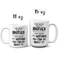 thumbnail image 2 of Sweet & Salty Funny Brother Gift Mug - I Smile Because You're My Brother Coffee Cup, Best Big Bro Birthday Present from Sister, Cute Adult Humor Gag Gifts for Him, 2 of 3