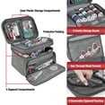 thumbnail image 2 of SINGER Double-Layer Sewing Accessories Organizer Bag with Detachable Pouches, Gray, 2 of 8