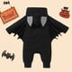 thumbnail image 3 of Gibobby Monos Holgados de manga larga de Halloween para niños y niñas con estampado de dibujos animados, disfraz de Cosplay, mono con capucha(Negro， 0-3 Meses), 3 of 5