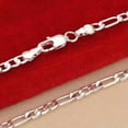 thumbnail image 4 of QQTDFG 925 Sterling Silver 4mm Chain Set Bracelet & Necklace Jewelry For Men And Women-40CM & 20CM, 4 of 8