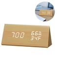 thumbnail image 2 of Reloj Electrónico de Madera - Triángulo de Humedad Recargable Bambú Blanco Adepaton 2034716-5, 2 of 9