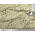 thumbnail image 2 of Soimoi Beige Poly Georgette Fabric To Travel Is To Live Text Decor Fabric Printed Yard 42 Inch Wide, 2 of 2