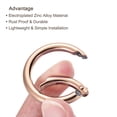 thumbnail image 4 of Unique Bargains Boucle à Ressort Ronde en Alliage de Zinc 42x31x5.5mm, Or Rose 5 Pack, 4 of 5