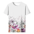 thumbnail image 4 of Fewfanhot Workout Tops for Women Plus Size Tops Casual Blouse Short Sleeve Lace Tunic Tops Fit Flare, 4 of 5