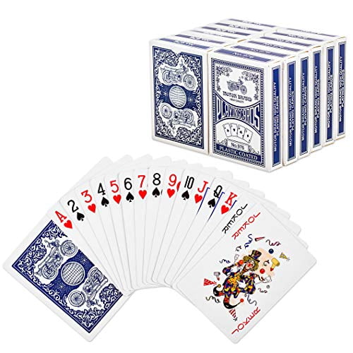 Otron Playing Cards Poker Size Standard Index 12 Decks Of Cards Blue Or Red For Blackjack Euchre Canasta Pinochle Card Game Poker Cards Casino Grade Walmart Com Walmart Com