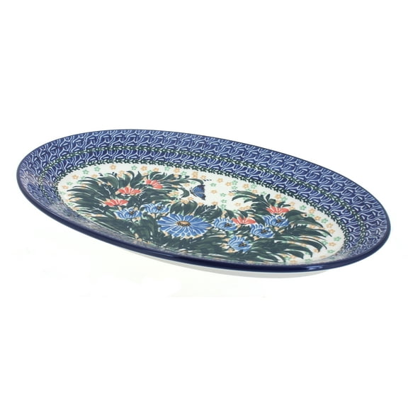 Blue Rose Polish Pottery Kristina Oval Platter