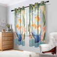 thumbnail image 2 of Yayeee Window Curtains Light Filtering 63"x52" Grommet Panel Pair Home Living Room Decor, Blue Goldfish Bowl, 2 of 7