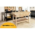thumbnail image 2 of Olympia Tools 60-inch Rubberwood Workbench with Built-in Wooden Vise, 2 of 9
