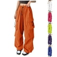 thumbnail image 6 of YAYUBA Womens Cargo Pants Baggy Jeans Casual Y2k Streetwear Trousers with Pockets Relaxed Fit Woman Trendy Wide Leg Y2k Streetwear with 6 Pockets, 6 of 6