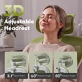 thumbnail image 4 of Ninecer Ergonomic Mesh Office Chair with Memory Foam Seat, Computer Desk Chair with Adjustable Lumbar Support & 3D Headrest, 90°Flip-up Arms, Green, 4 of 9