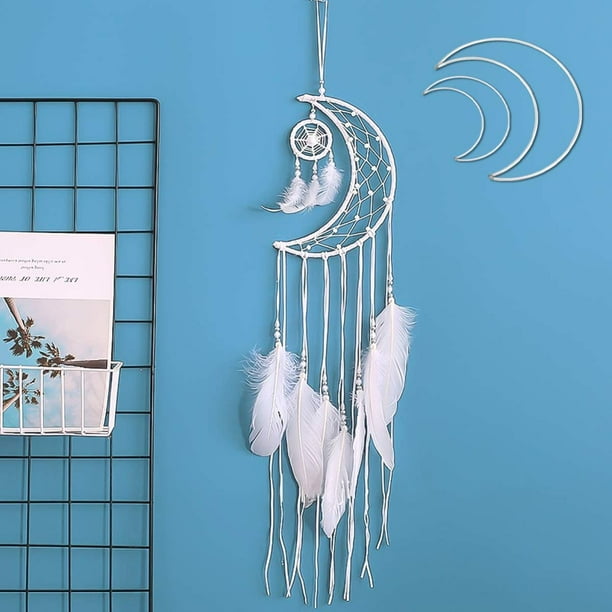10pcs Moon Shape Frame Iron Silver Dream Catcher Metal Rings Metal
