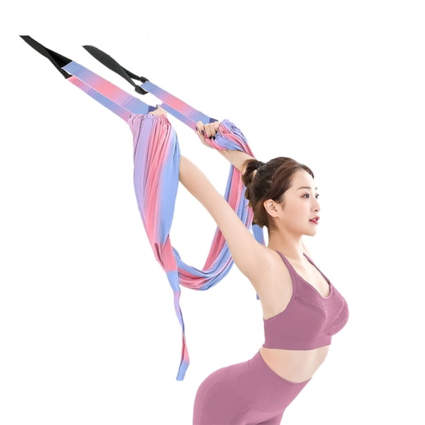Advancent Correa amplia de la extensión de la hamaca de la yoga del peso ligero y portátil del oscilación de la hamaca de la yoga del Accesorios para máquinas de ejercicios arcoíris