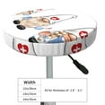 thumbnail image 4 of KLL Nurse doctor gnome Round Bar Chair Cushion Cover,Bar Stool Protector with Elastic, Soft Washable-12 inch, 4 of 7