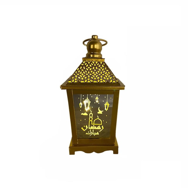 Linterna Led De Hierro Eid, Lámpara Colgante De Ramadán, Hermosa Y Exquisita Linterna De Estilo Vintage, Decoración Única De Cristal Eid, Festival De Ramada, Luz Nocturna Con Aro Portátil Speravity HA017943-00