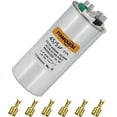 thumbnail image 2 of TOMORAL 45+5 MFD 45/5 uF ±5% 370VAC/440 Volt CBB65 Dual Run Round Capacitor for AC. for Condenser Straight Cool or AC Motor and Fan Starting or Heat Pump Air Conditioner (Universal Compatibility)), 2 of 5