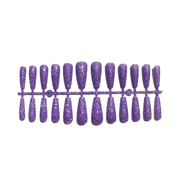 Soidarity Presione el diseño de uñas postizas Parche de manicura artificial Decoraciones terminadas Pulido Profesional Chica Herramientas de belleza para Arte de uñas Púrpura claro Soidarity CE012360-08B