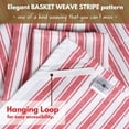 thumbnail image 7 of Native Fab Striped Kitchen Towels Set of 12, 100% Cotton, 16x26 inches, Super Absorbent Dish Cloths, Red White, 7 of 7