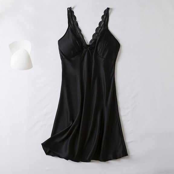 Taylonsss Womens Fashion Solid Color Loose Fit House Dress with Built-in Bra Casual Sleepwear Robe Comfy Loungewear