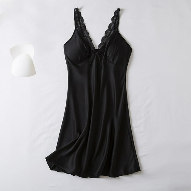 Taylonsss Robe de Maison Ample Unie pour Femmes avec Soutien-Gorge Intégré, Vêtement de Nuit Décontracté, Robe de Détente Confortable