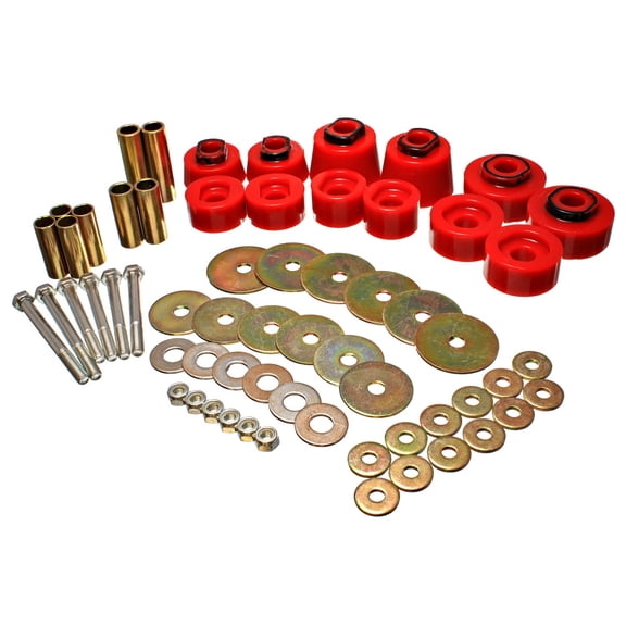 Energy Suspension Body Mount Set - Std. & Extra Cab - Red Fits select: 1998-2011 FORD RANGER, 1998-2001 MAZDA B2500