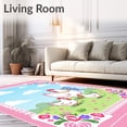 thumbnail image 2 of ODIKA 4'x6' Machine Washable Non-Slip Area Rug, Poultry Latch Hook Canvas Kit Pillow Project High Traffic Rug, Pink, 643598, 2 of 7