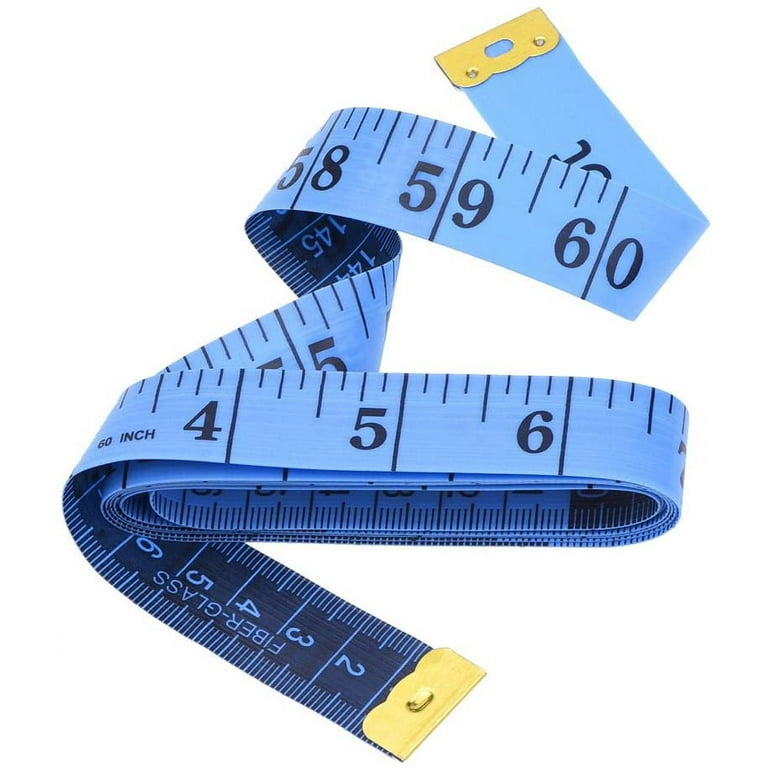 Tape Measure for Body, Flexible Soft Tailor Measuring Tape Ruler for Cloth  Sewing Waist Bra Head Circumference Seamstress Double Sided 60 Inch/ 150  cm(1-Pack Blue) 