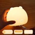 thumbnail image 4 of Luz ,Cuarto de con control de luz,USB recargable lámpara de silicona oso Nightlight,Animal Night mp mps Baby Sleeping Lights,Regalos de cumpleaños de lámpara que Zulema Luz de noche, 4 of 8