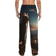 thumbnail image 3 of Picia Pyramid Desert Cat Mens Soft Woven Cotton Elastic Waistband Sleep Pajama Pant Lounge Sleep Pant With Pockets And Drawstring-Small, 3 of 9