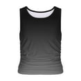 thumbnail image 3 of Vmvidoty Women's Sleeveless Crew High Neck Fitted Tank Top Summer Ribbed Knit Slim Basic Cami Shirts Dark Gray S, 3 of 4