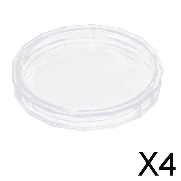 Soporte de almacenamiento de contenedor de Cápsulas de plástico transparente Baoblaze 100mm 4 piezas