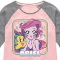 thumbnail image 3 of Disney Princess - Surprise Ariel & Flounder - Toddler & Youth Girls Raglan Graphic T-Shirt, 3 of 4