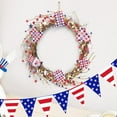 thumbnail image 2 of Esaierr Usa Independence Day Red Blue Rattan and Wood Ring Usa 4th of July Important Decorations Celebration, 2 of 5