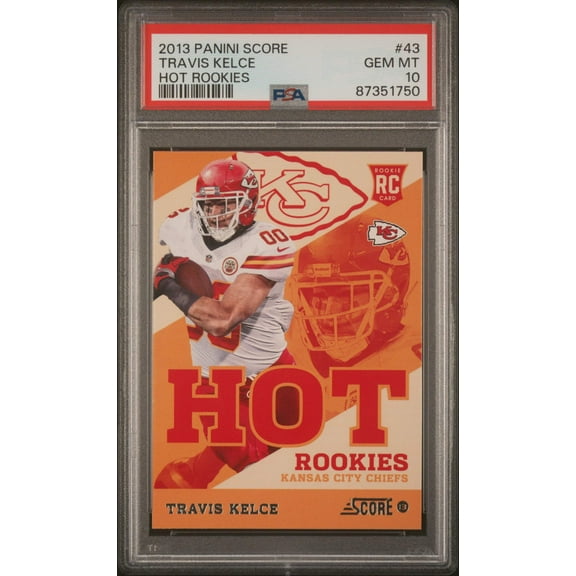 Graded 2013 Panini Score Travis Kelce #43 Hot Rookies RC Football Card PSA 10 Gem Mint