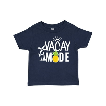 

Inktastic Vacay Mode with Palm Trees Sun and Pineapple Gift Toddler Boy or Toddler Girl T-Shirt