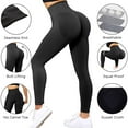 thumbnail image 3 of HAPIMO Sales Women's Yoga Pants Stretch Athletic Hip Lift Tights Tummy Control Workout Pants Slimming High Waist Running Yoga Leggings for Women Black XXL, 3 of 5
