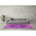 thumbnail image 3 of Ahgly Company Indoor Rectangle Medallion Purple Traditional Area Rugs, 5' x 8', 3 of 4