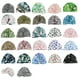 thumbnail image 4 of Bearachild Gorros de baño para ducha, estampado de flores, impermeable, reutilizable, cubierta con dobladillo elástico, gorro de baño, gorro rizado, Juegos de accesorios de baño punto azul Bearachild HA062078-20B, 4 of 6
