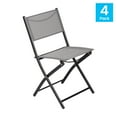 thumbnail image 3 of Emma + Oliver Patio indoor/Outdoor Dining Comfort and Durable Folding Chairs, Black (Set of 4), 3 of 17
